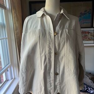 Zara Off-White Denim Jacket